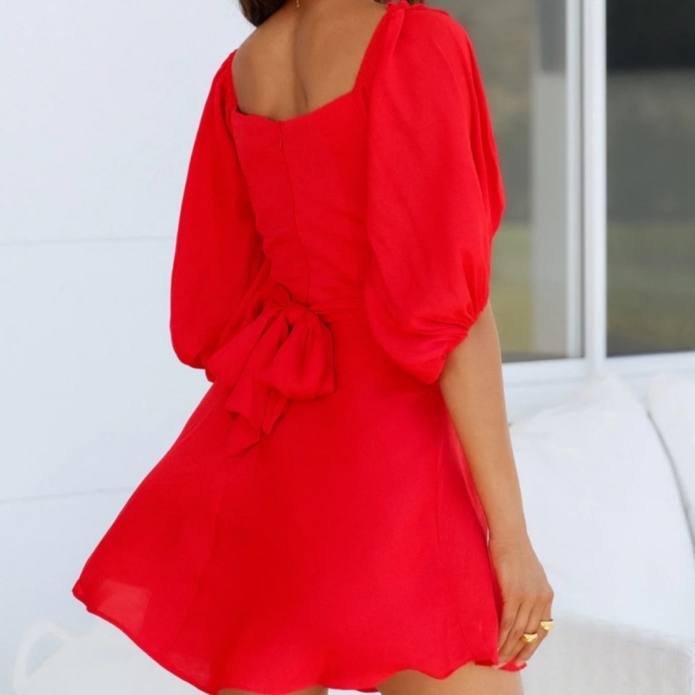Hello Molly | Fate Found Us Dress Red Babydoll - Picture 3 of 11